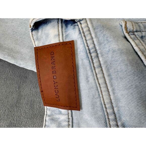 ‘90’s Lucky Brand Blue Distressed Light Wash 5 Pocket Jeans Size 8 - Picture 5 of 8